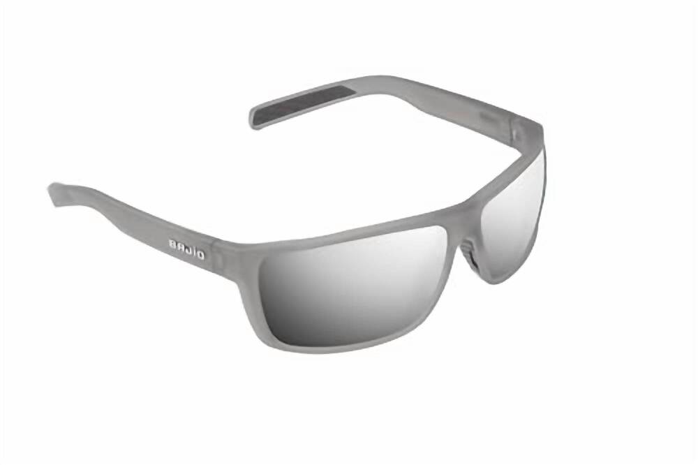 NEW BAJIO men's sigs sunglasses in dark gray glass /matte silver mirror glass